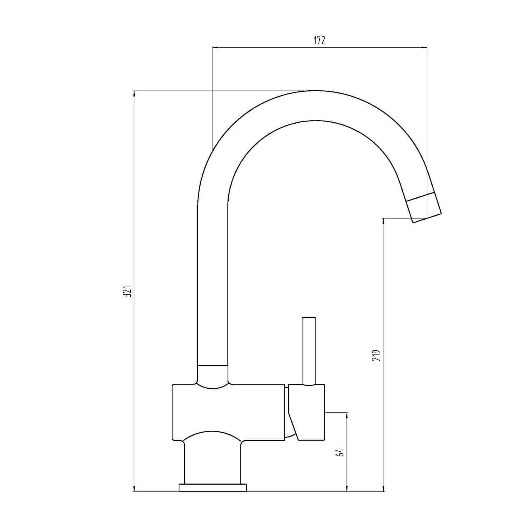 The Tap Factory Vibrance 1 Copper Single Lever Mono Kitchen Mixer with Coloured Handles