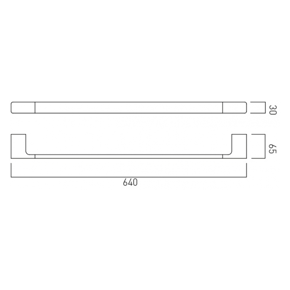 Vado Shama Wall Mounted Towel Rail - 600mm