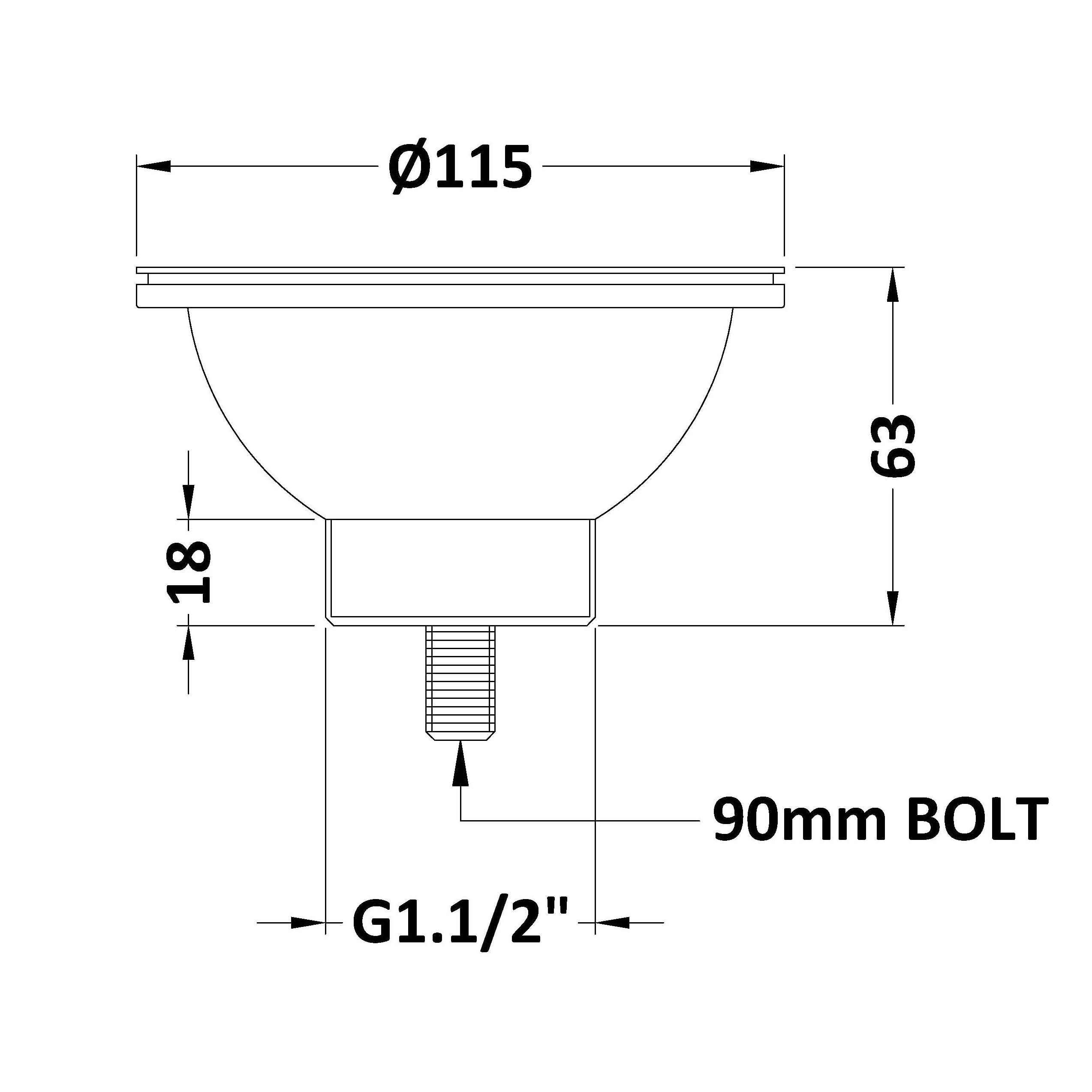 Butler & Rose Deep Basket Strainer Waste for Ceramic Sinks