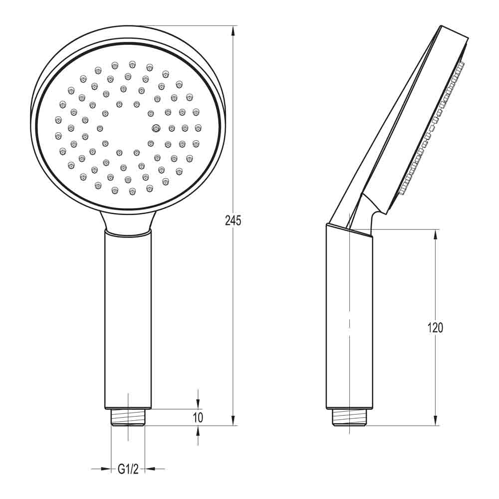 Flova Design Single Function Brass Handset