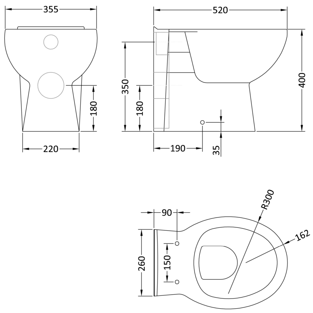 Emma Back to Wall Toilet Pan