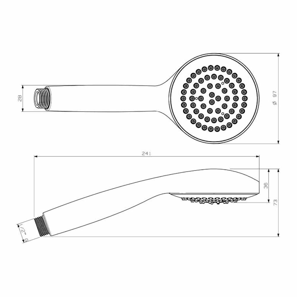 Crosswater Wisp Shower Head with Single Spray