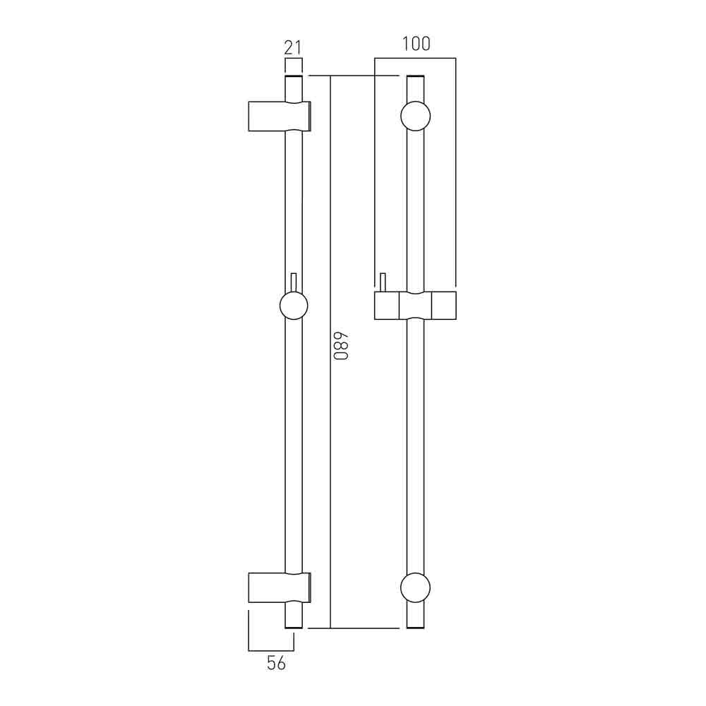 Vado Space 600mm Slide Rail