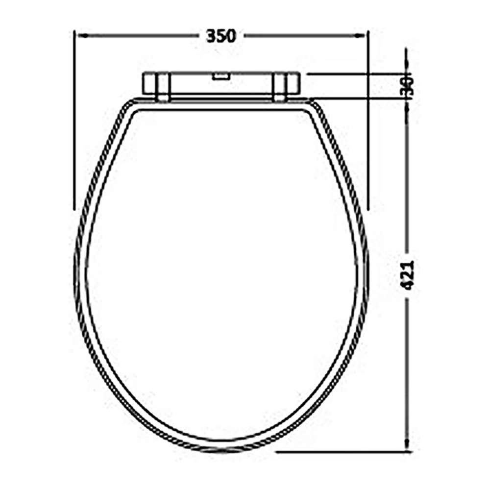 Butler & Rose Catherine Walnut Finish Soft Closing Top Fix Toilet Seat