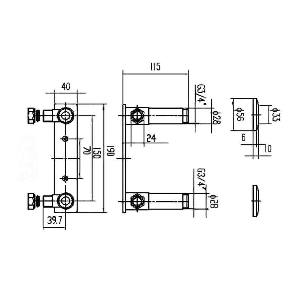 nuie Fast Fit Bracket For Bar Thermostats
