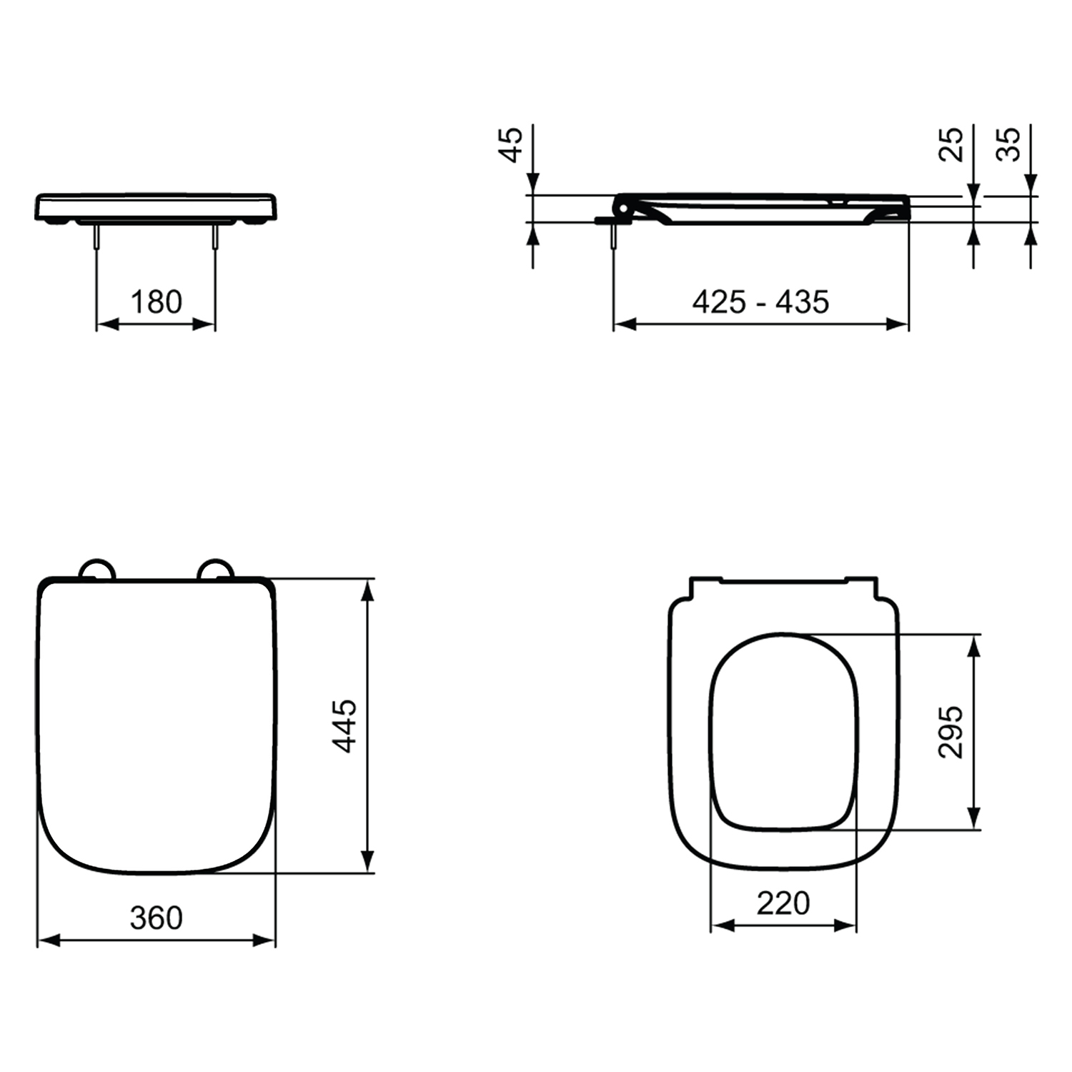 Ideal Standard i.life B Wrap Over Soft Close Toilet Seat