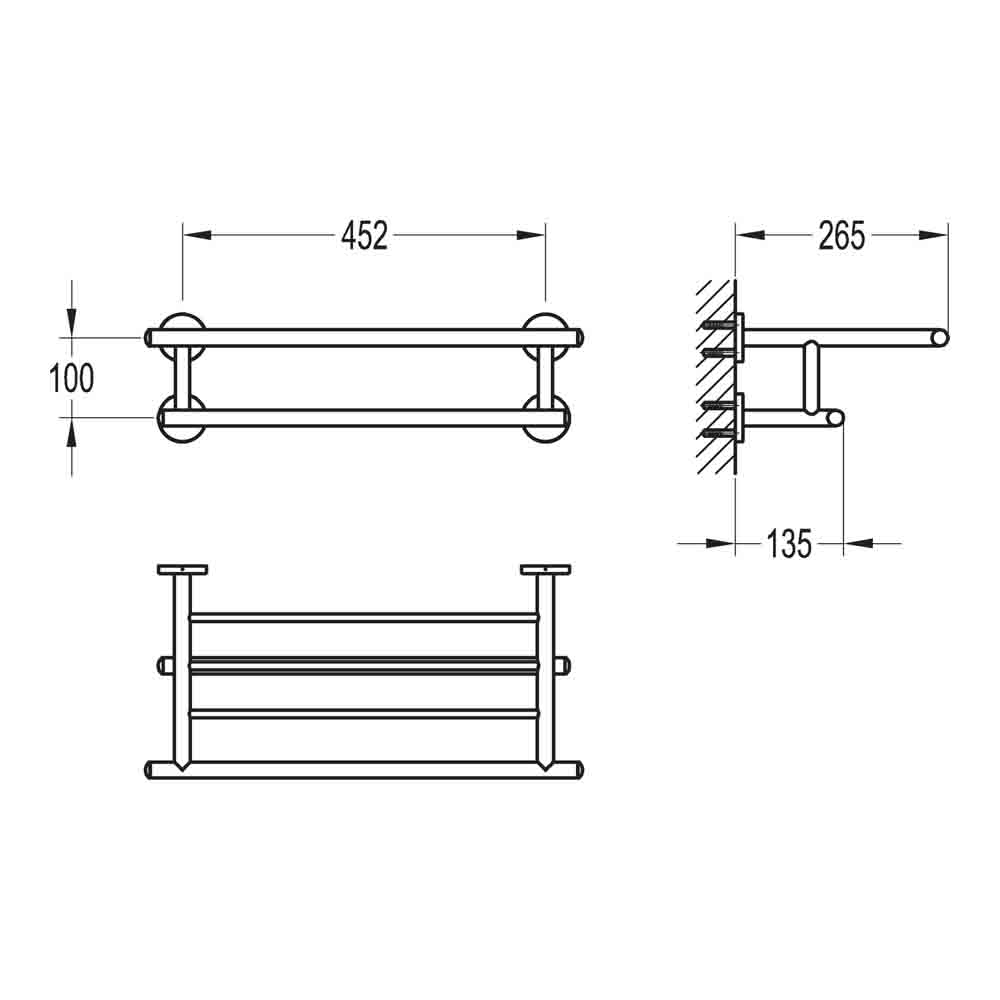 Flova Coco Tiered Towel Bar - 540mm