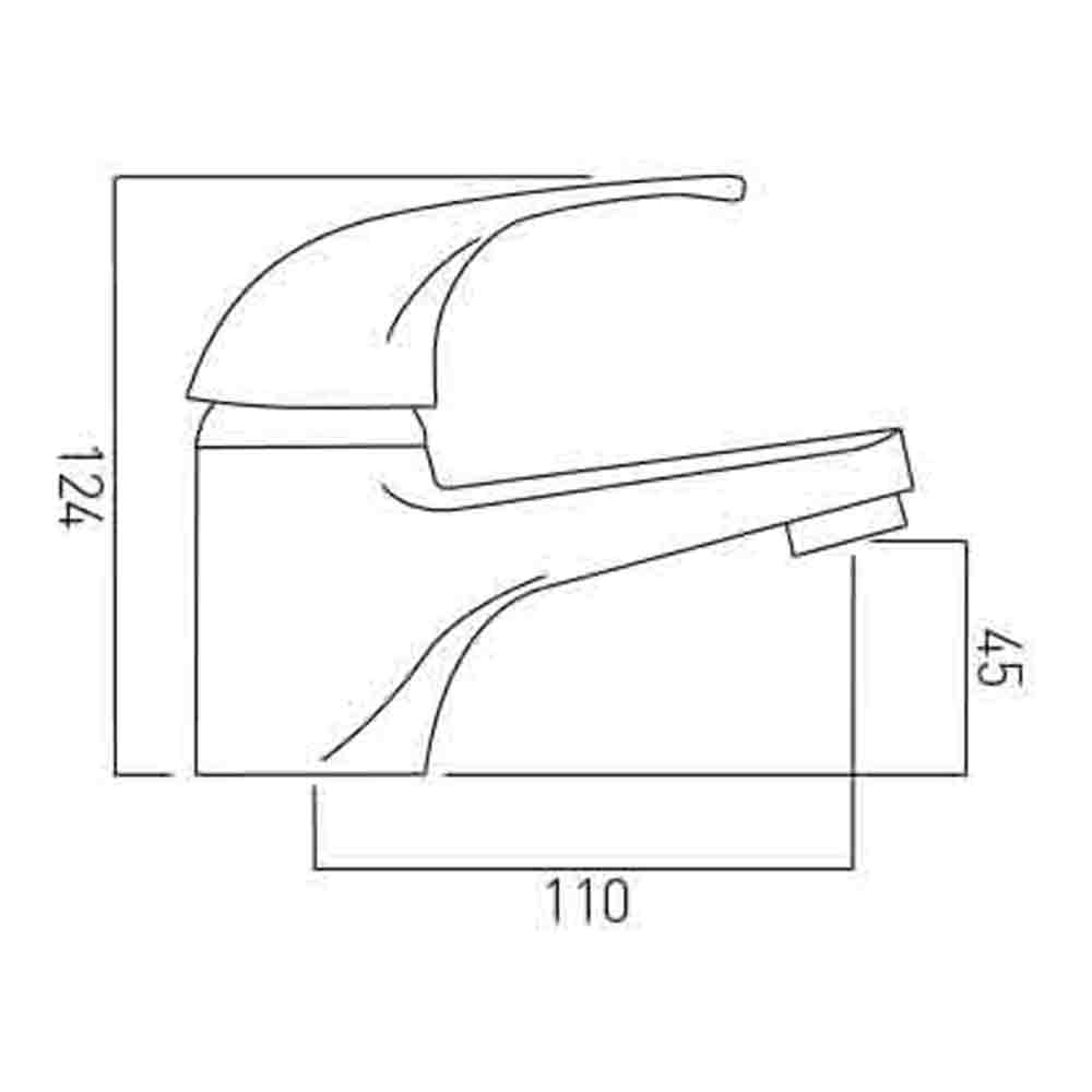 Vado Matrix Single Lever Mono Basin Mixer
