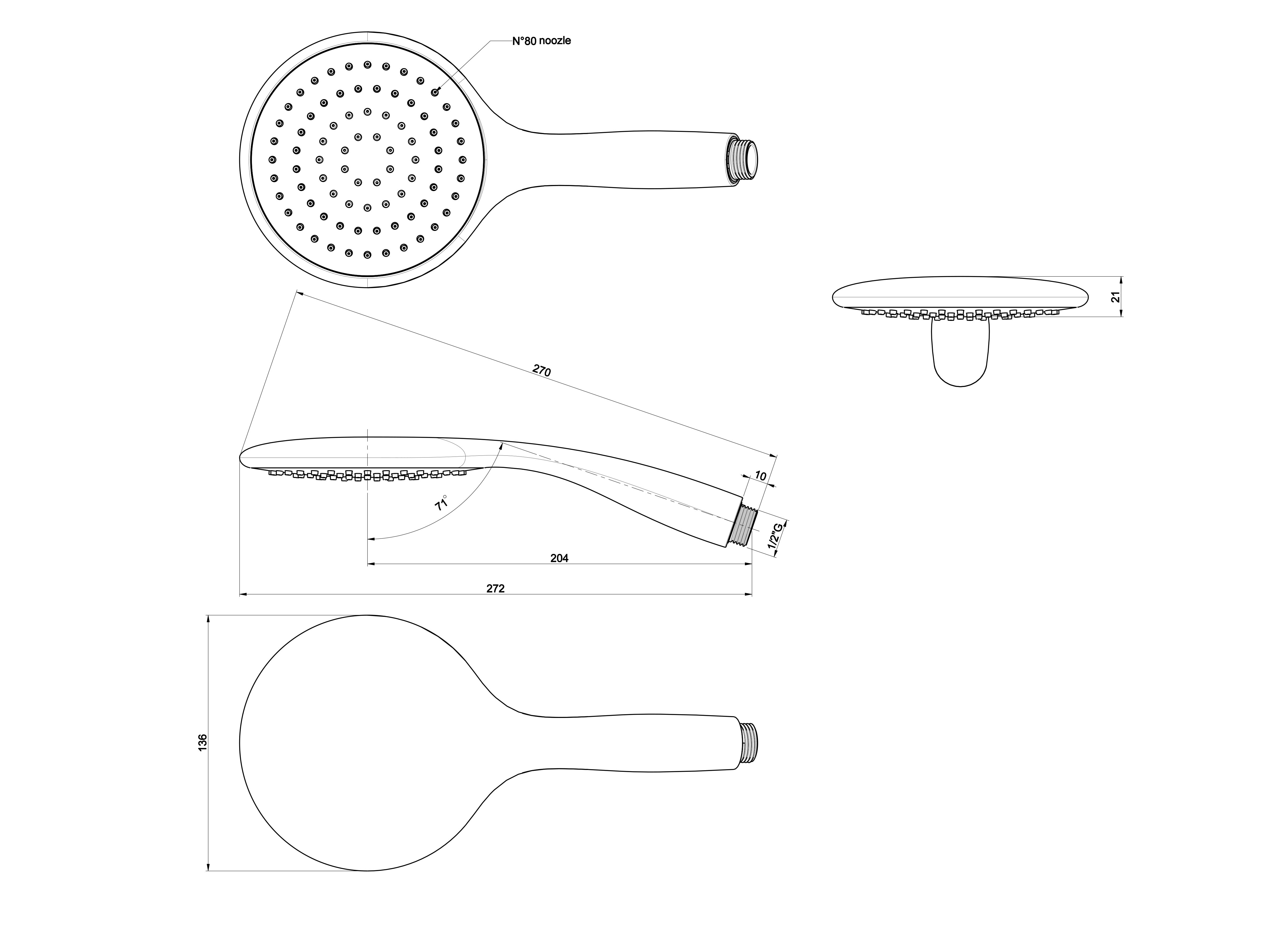 Crosswater Svelte Chrome Shower Handset