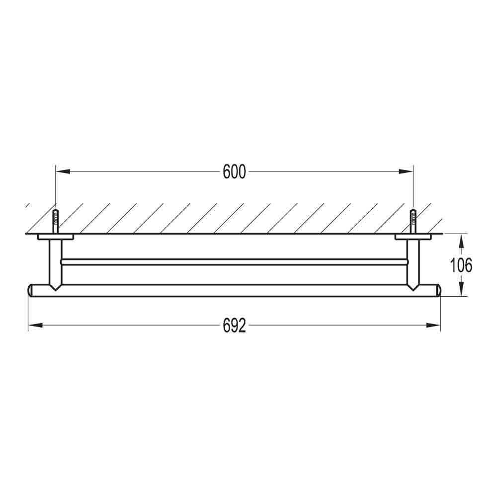 Flova Coco Double Towel Bar - 690mm