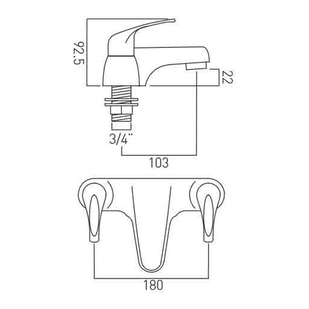 Vado Matrix 2 Bath Filler