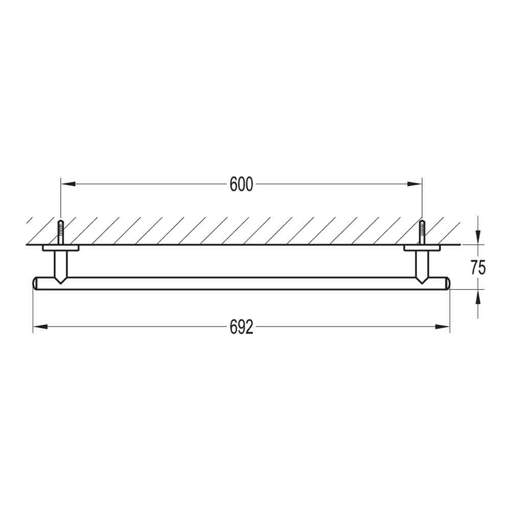 Flova Coco Single Towel Bar - 690mm