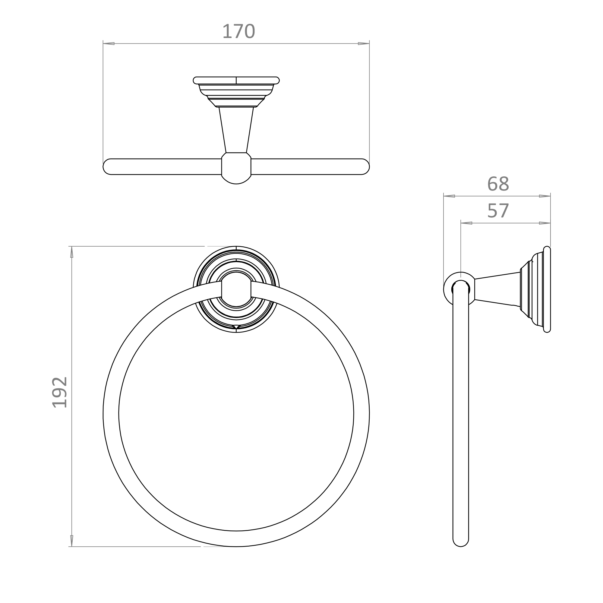 Crosswater Belgravia Towel Ring