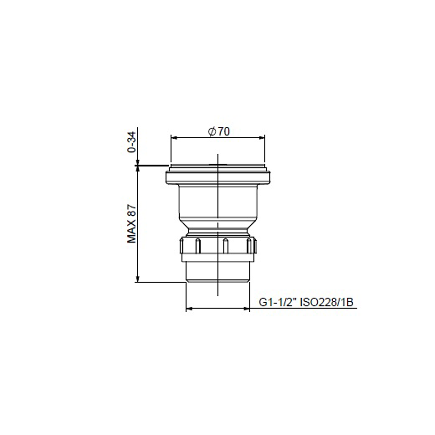 Clearwater 60mm Basket Strainer Waste