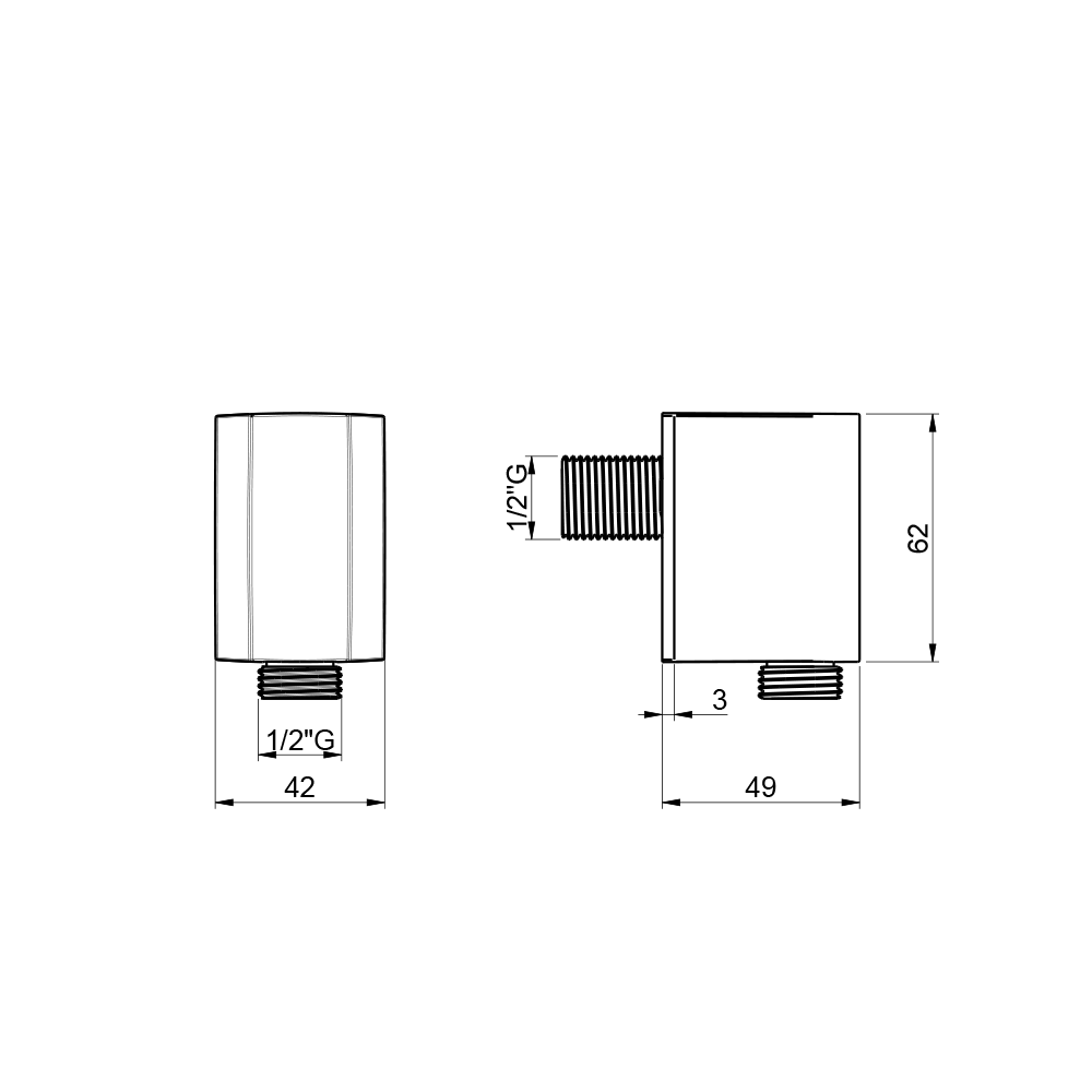 Crosswater MPRO Wall Outlet