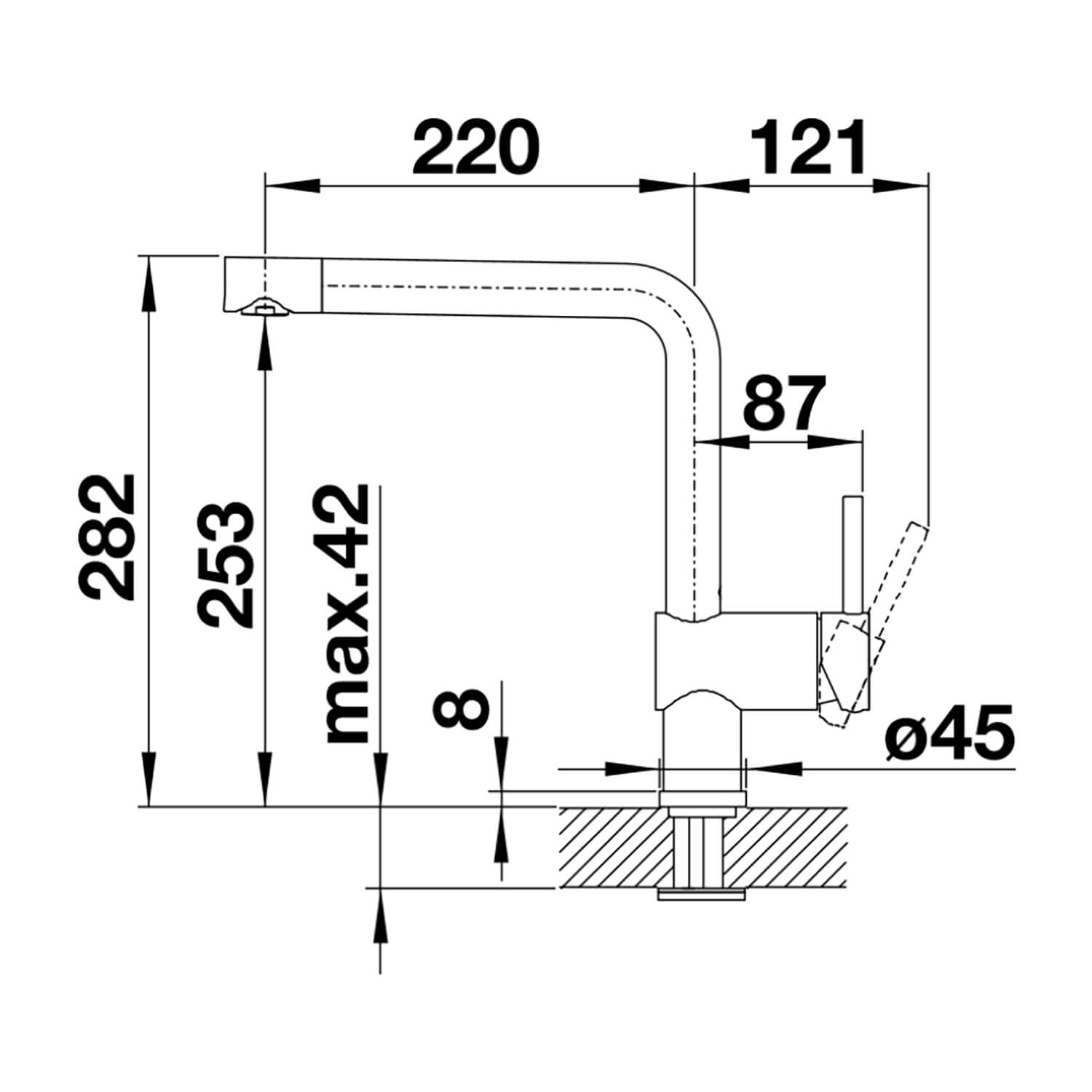 Blanco Linus WRAS Approved Single Lever Mono Kitchen Mixer Tap
