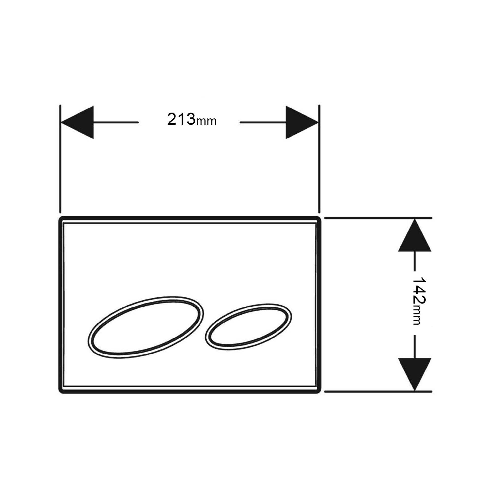 Geberit Kappa20 Dual Flush Plate - Chrome