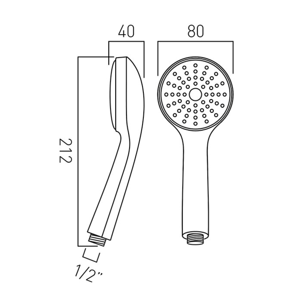 Vado Single Function Shower Handset