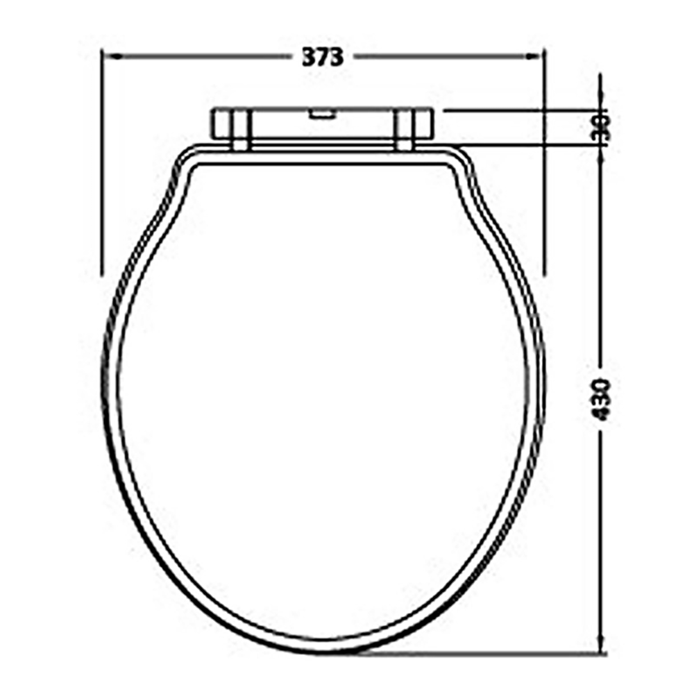 Butler & Rose Benedict Walnut Finish Soft Closing Top Fix Toilet Seat