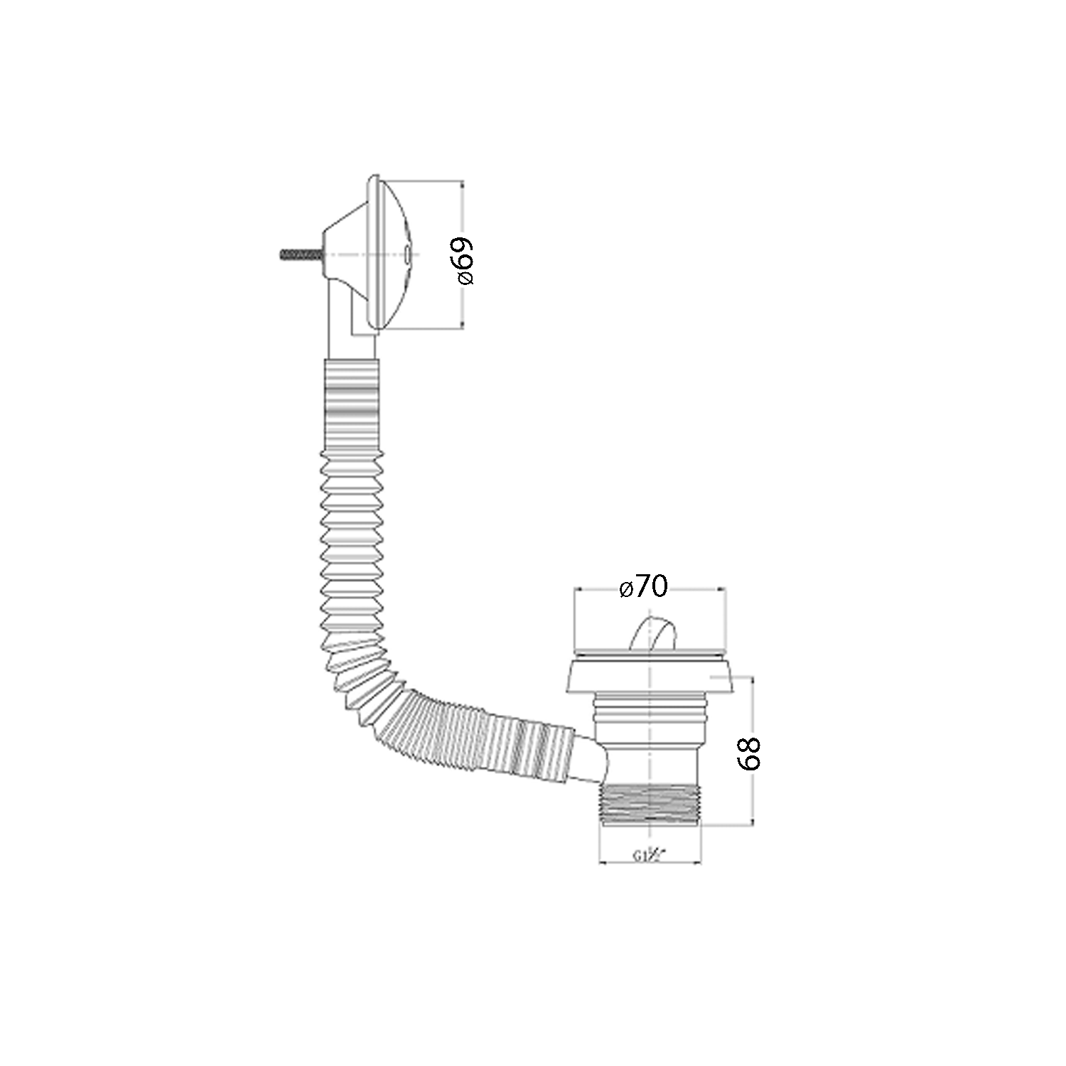 Sagittarius Flip Plug Bath Waste & Dome Overflow