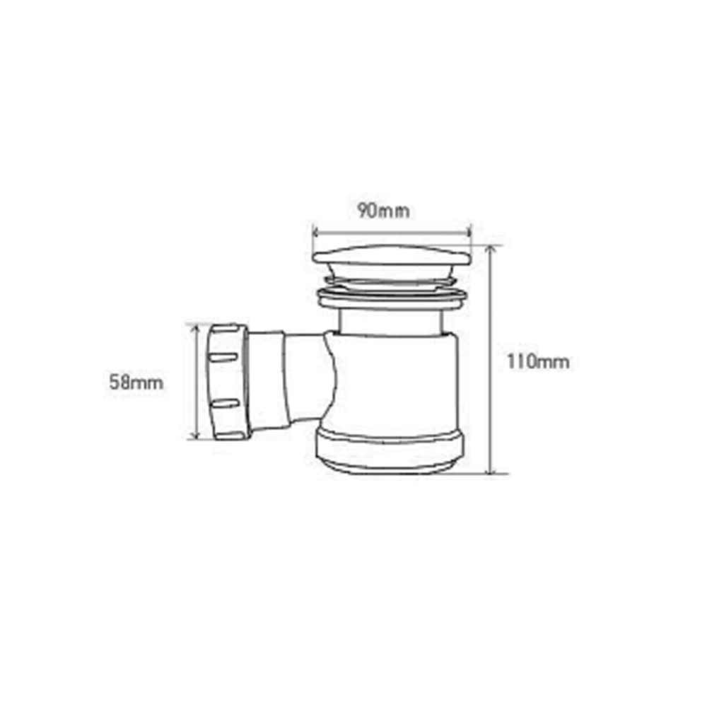 Sagittarius Domed Shower Tray Waste & Trap