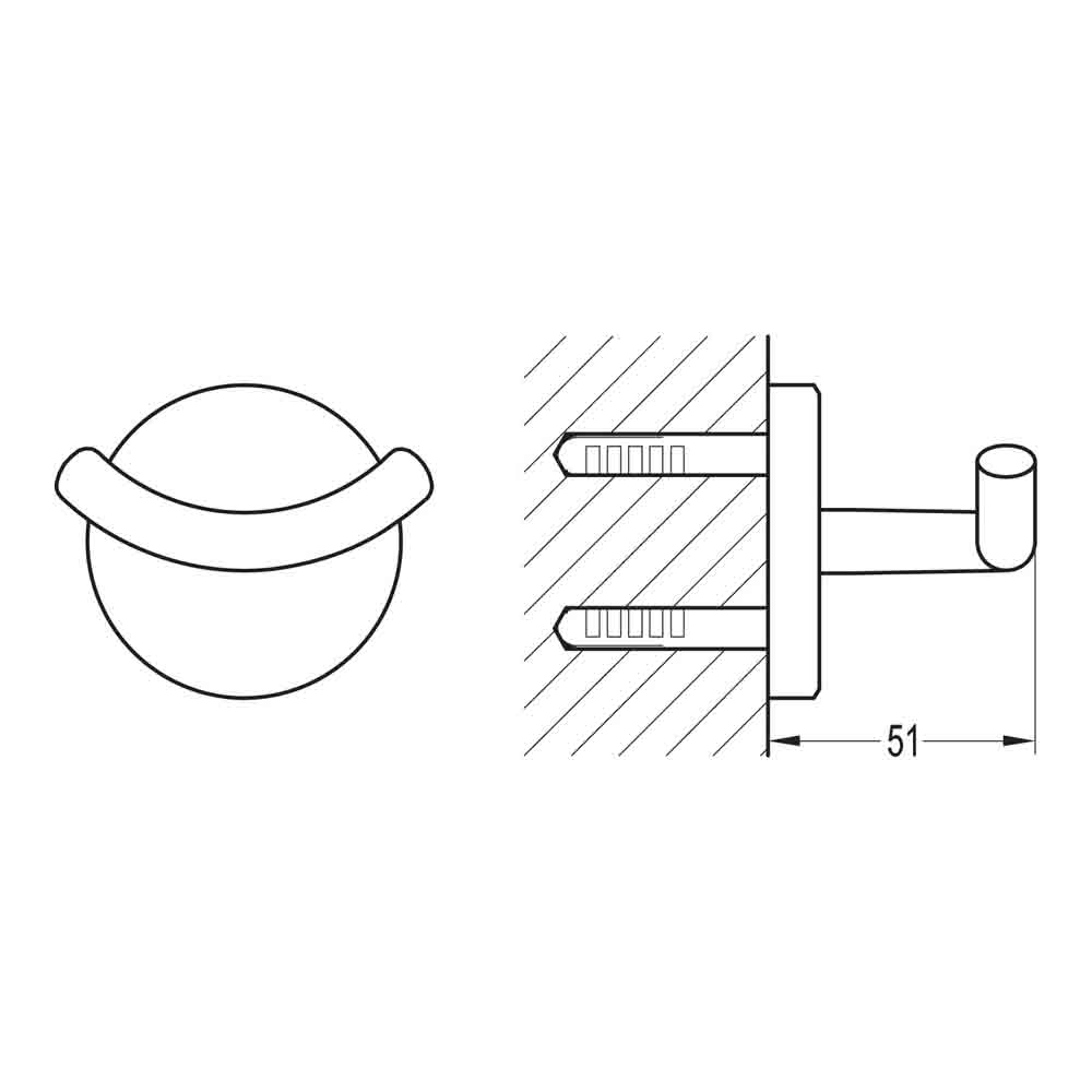 Flova Coco Double Robe Hook