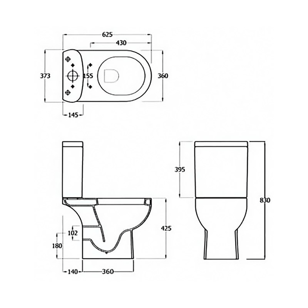 Rak Tonique Close Coupled Toilet & Soft Close Seat