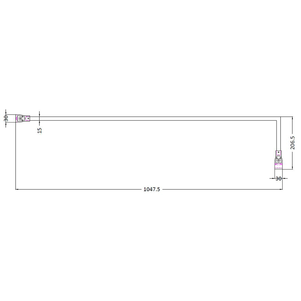 Vellamo Universal Stabilising Arm for Bath & Shower Screens
