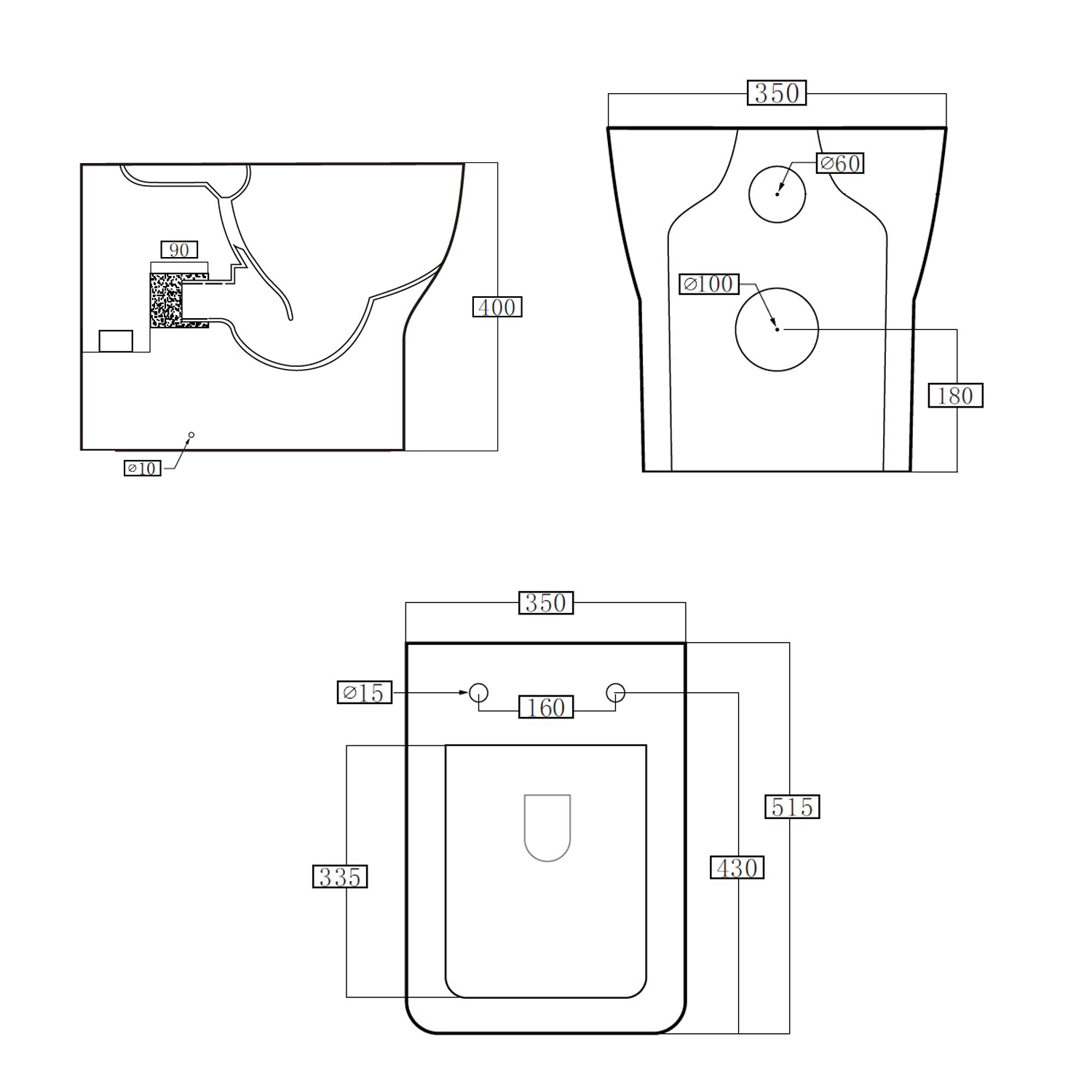 Harbour Alchemy Rimless Back to Wall Toilet & Soft Close Seat