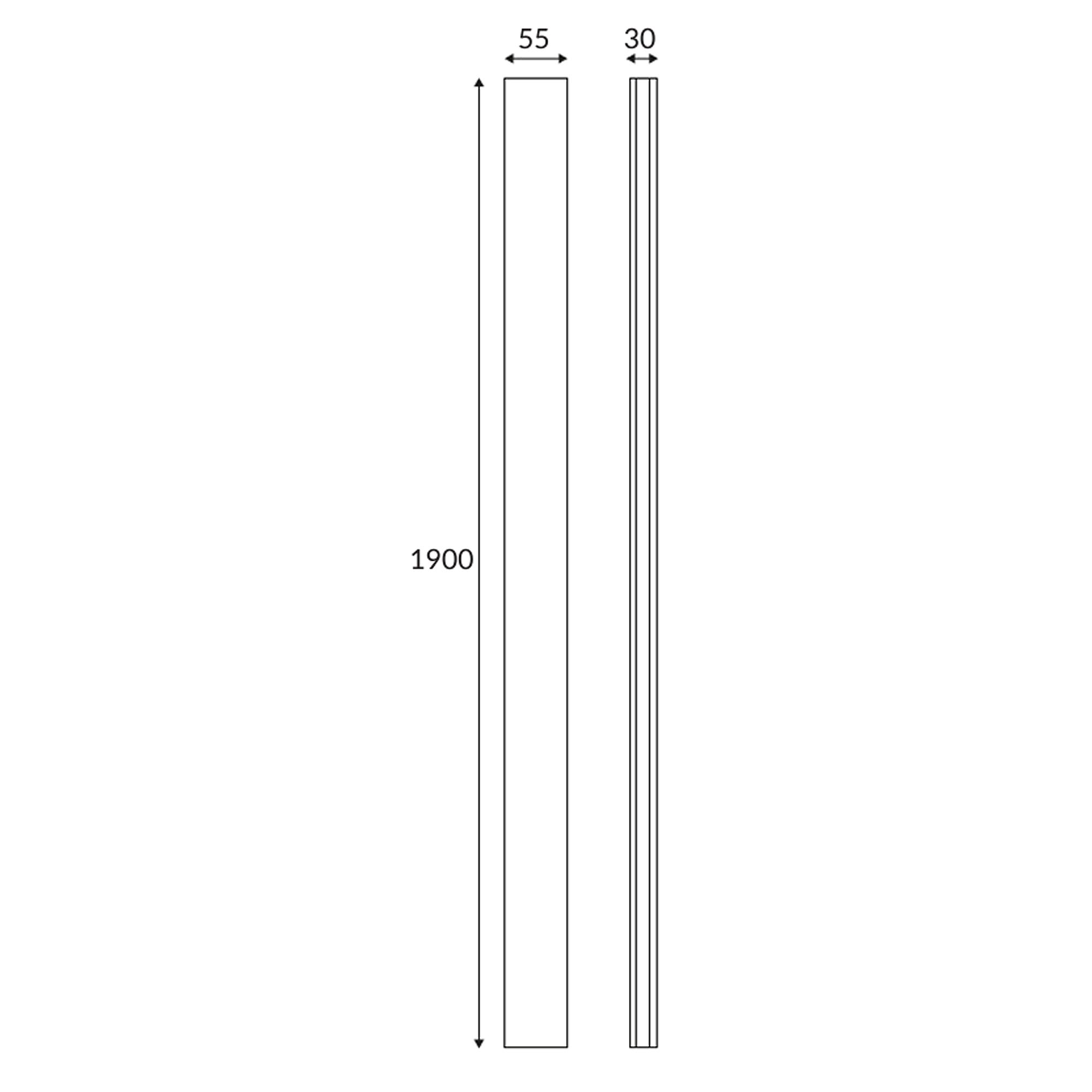 Harbour i6 & i8 Chrome Shower Enclosure Extension Piece