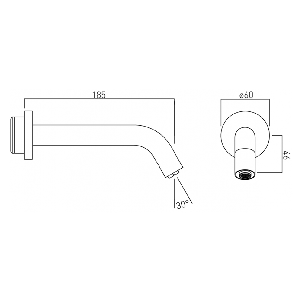 Vado I-tech Wall Mounted Infrared Spout