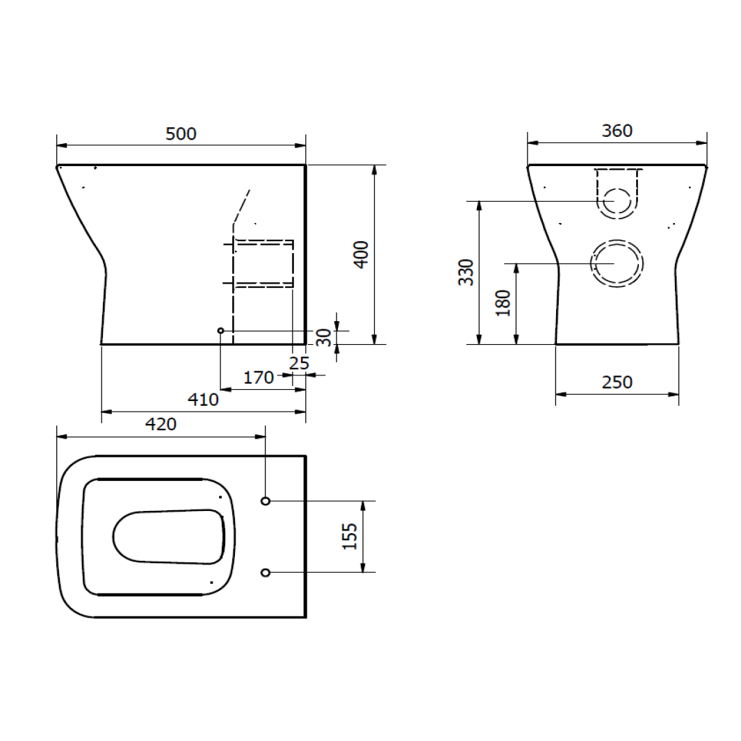Harbour Alchemist Modern Back to Wall Toilet & Soft Close Seat