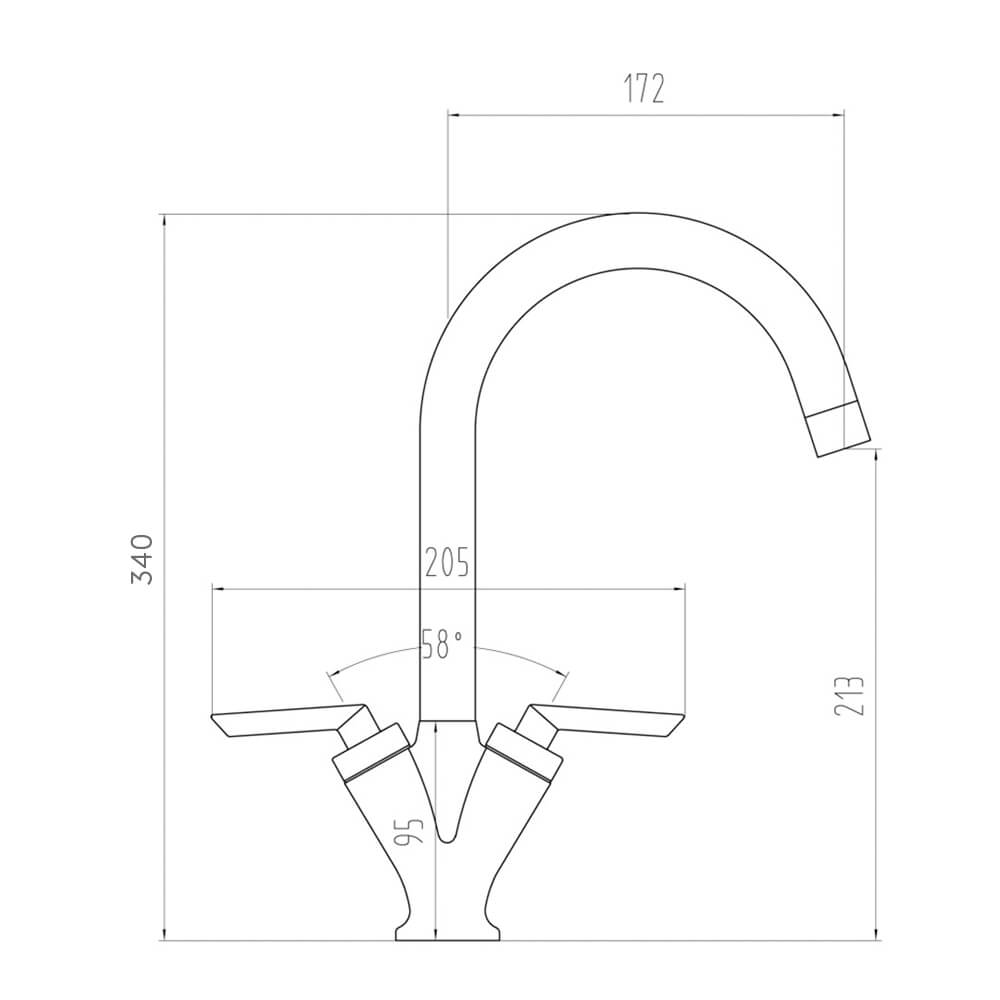 Vellamo Twist Kitchen Sink Mixer Tap