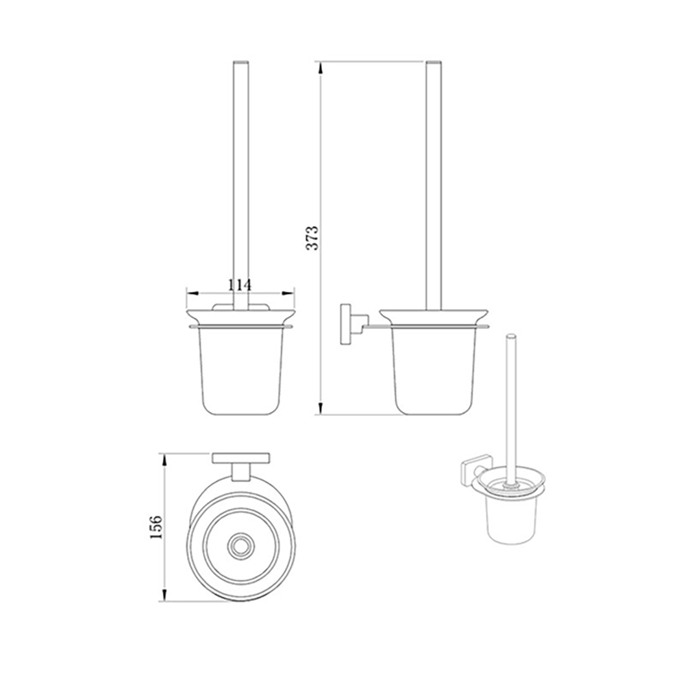 Bailey Toilet Brush & Holder