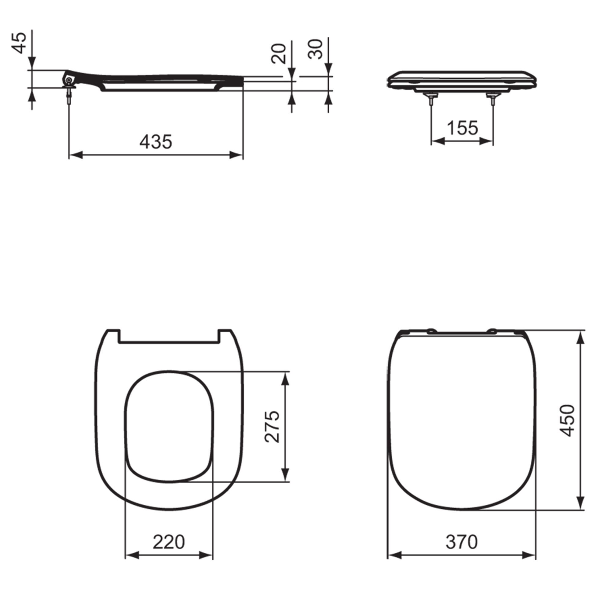 Ideal Standard Tesi Slim Toilet Seat