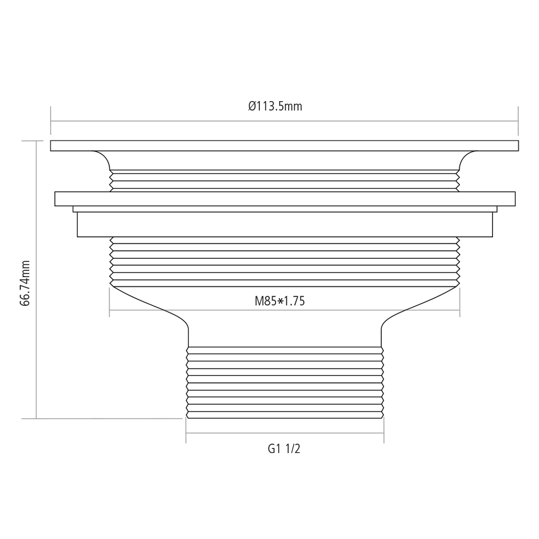 Caple Blackened Copper 90mm Basket Strainer Waste