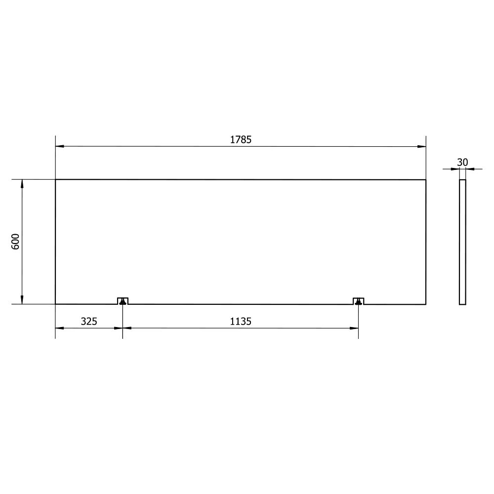 Drench Tileable Bath Front Panel - Suitable For Baths Up To 1800mm