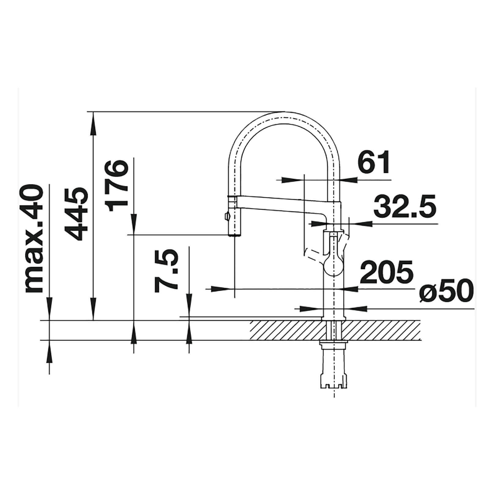 Blanco Solenta-S Semi-Professional Pull Out Kitchen Mixer Spray Tap