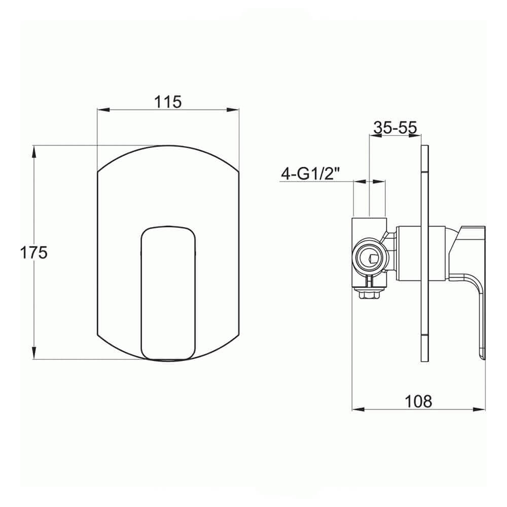 Vellamo Panache Manual Concealed Valve