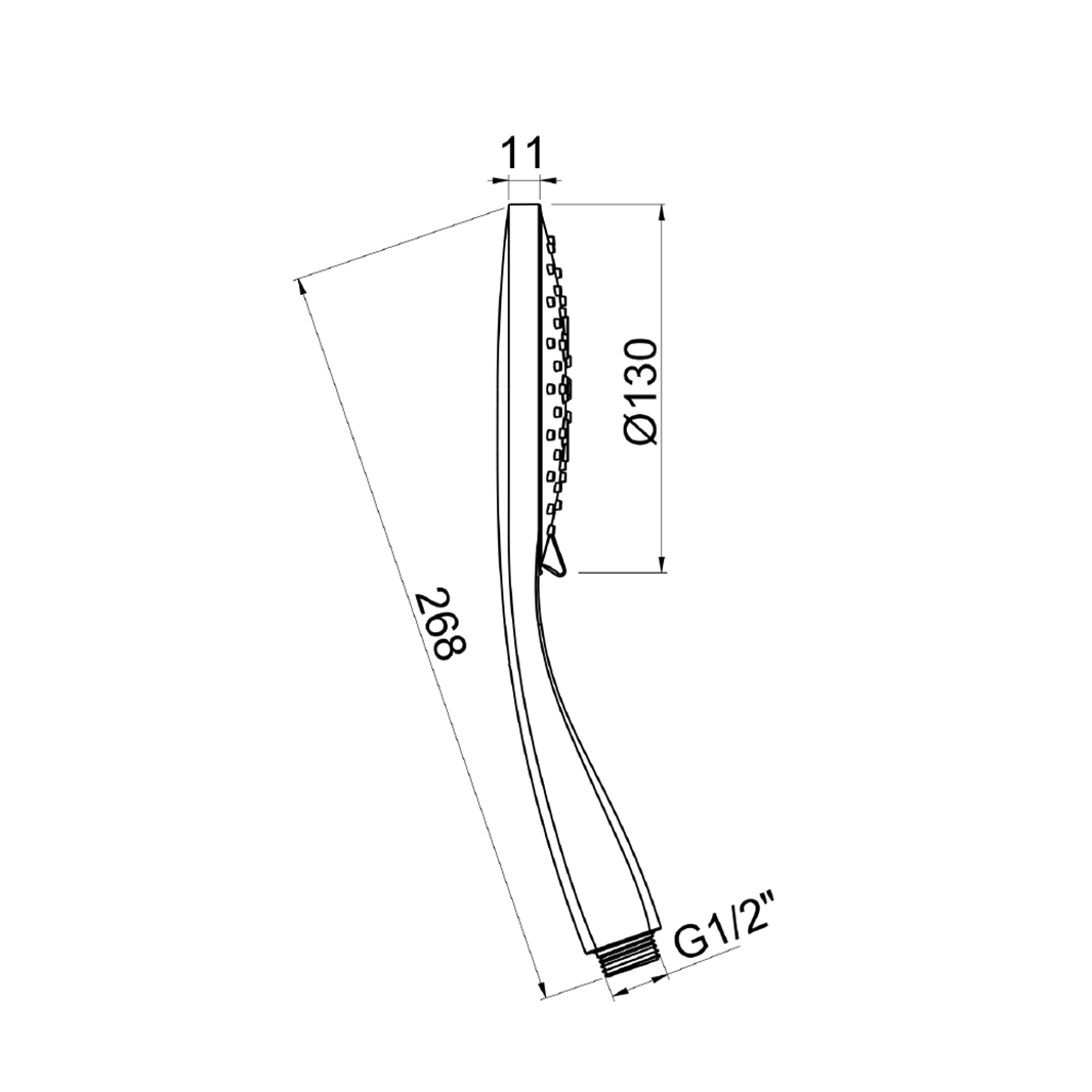 Crosswater MPRO 130mm Multi-Function Shower Handset