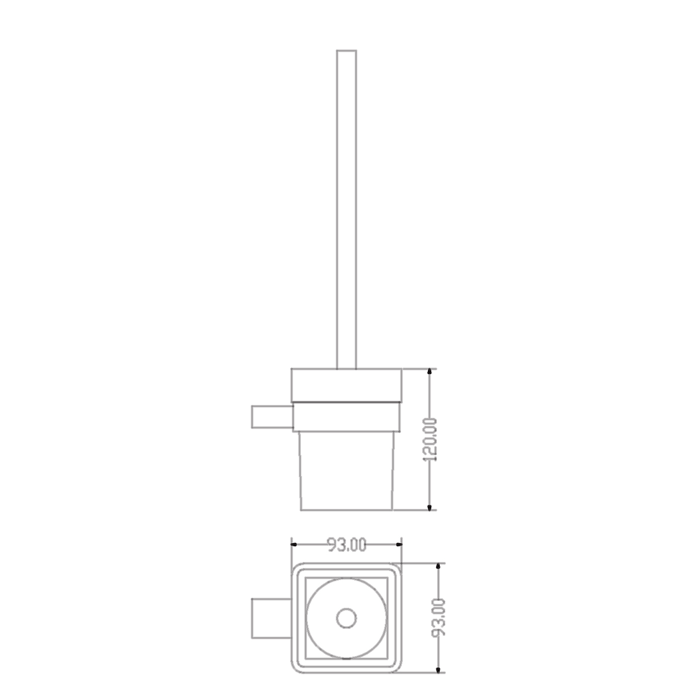 Harbour Status Matt Black Toilet Brush