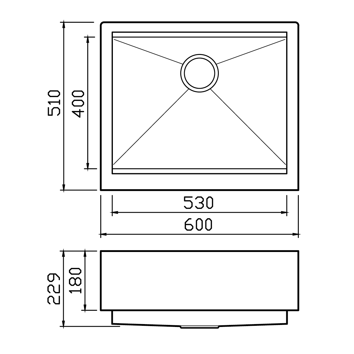 Clearwater Infinity Smart Butler Single Bowl Brushed Stainless Steel Kitchen Sink & Waste - 600 x 510mm