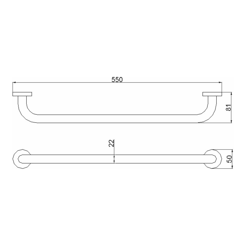 Crosswater Central Towel Rail Small - 550mm