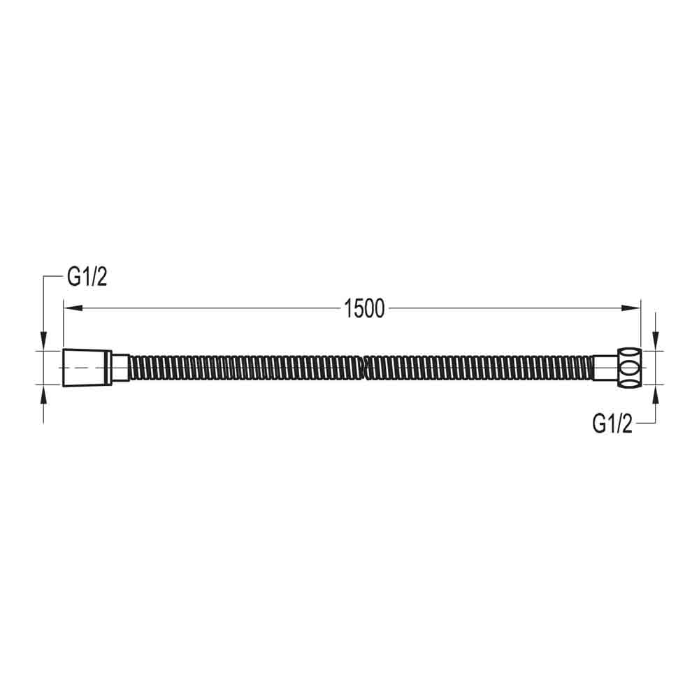 Flova Double Lock 1.5m Flexible Brass Shower Hose