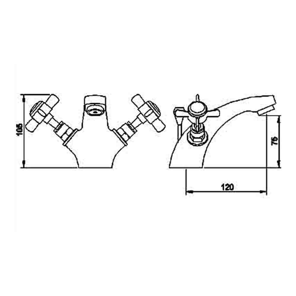 nuie Beaumont Mono Basin Mixer with Pop-Up Waste