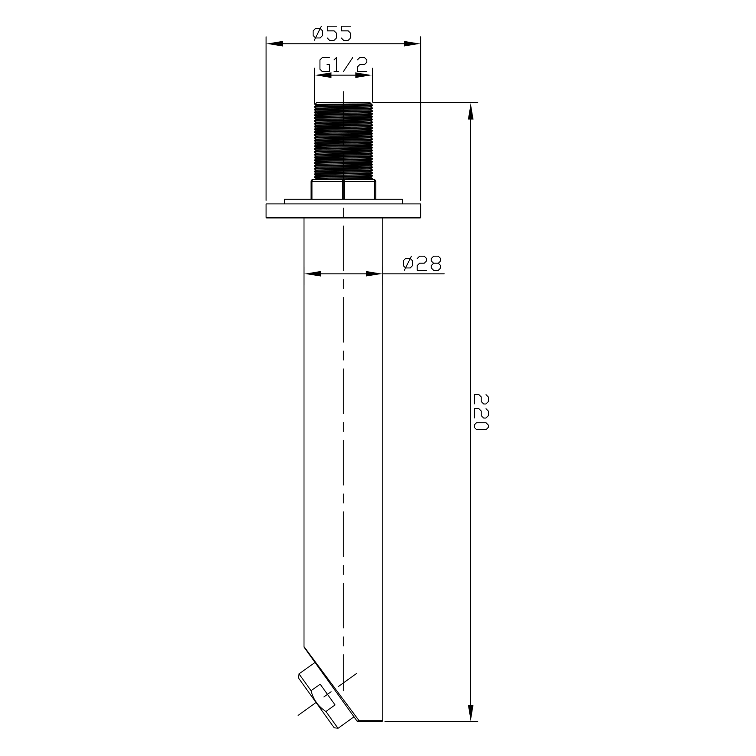 Sagittarius 180mm 1/2" Linea Bath Spout