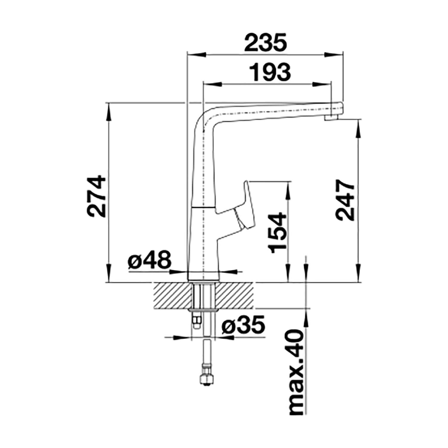 Blanco Avona-S Single Lever Chrome Mono Pull Out Kitchen Mixer Tap