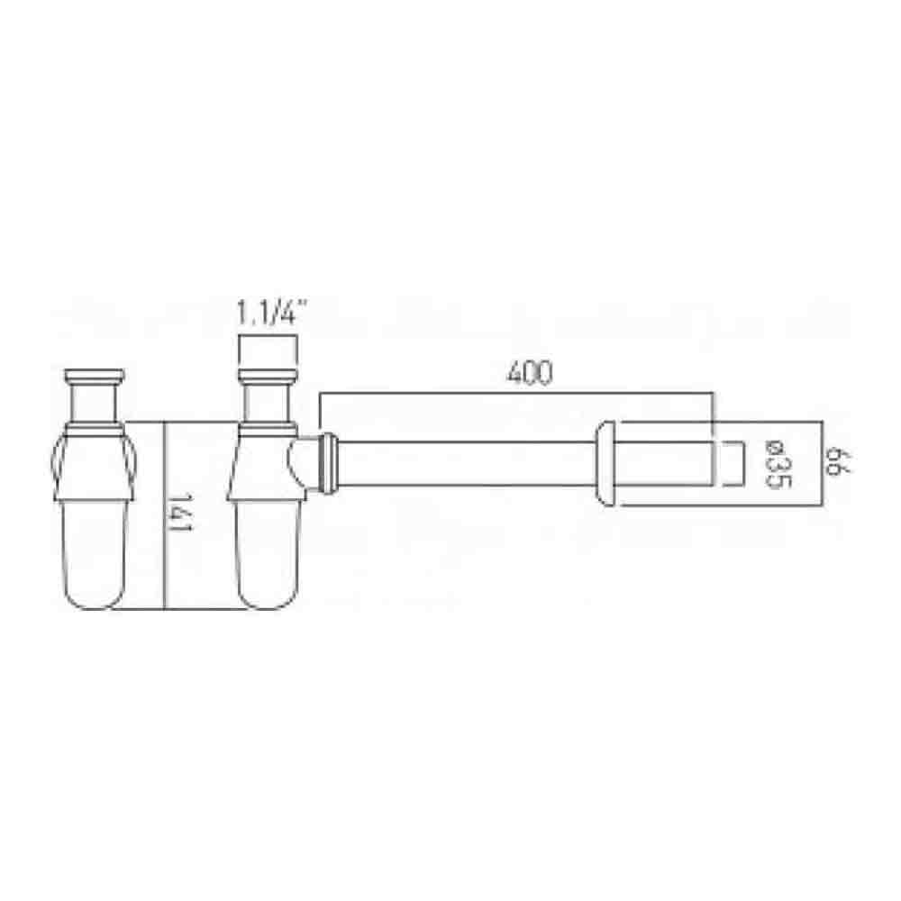 Vado Bottle Trap 1.1/4" x 1.1/4"