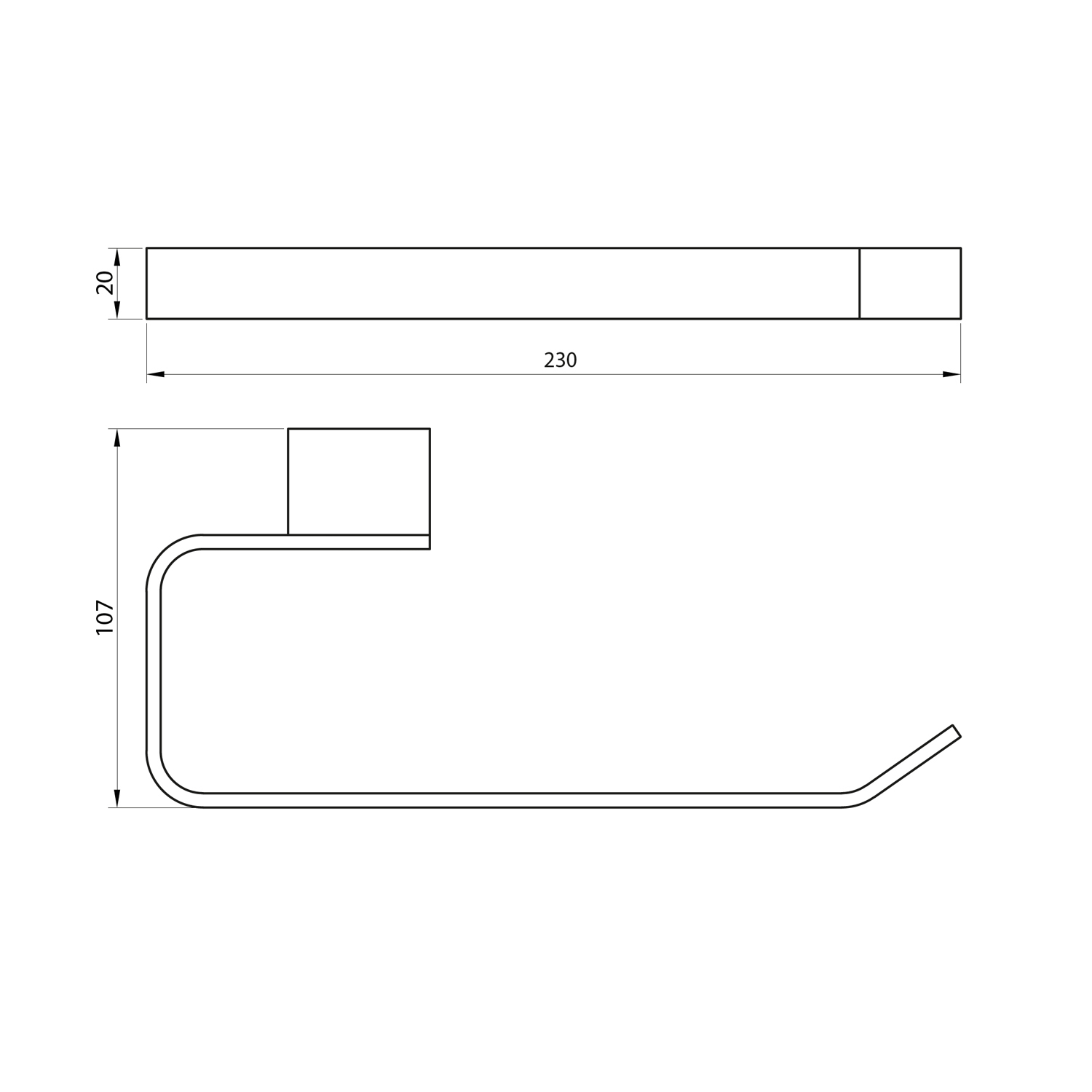 Isla Towel Ring / Rail 230mm