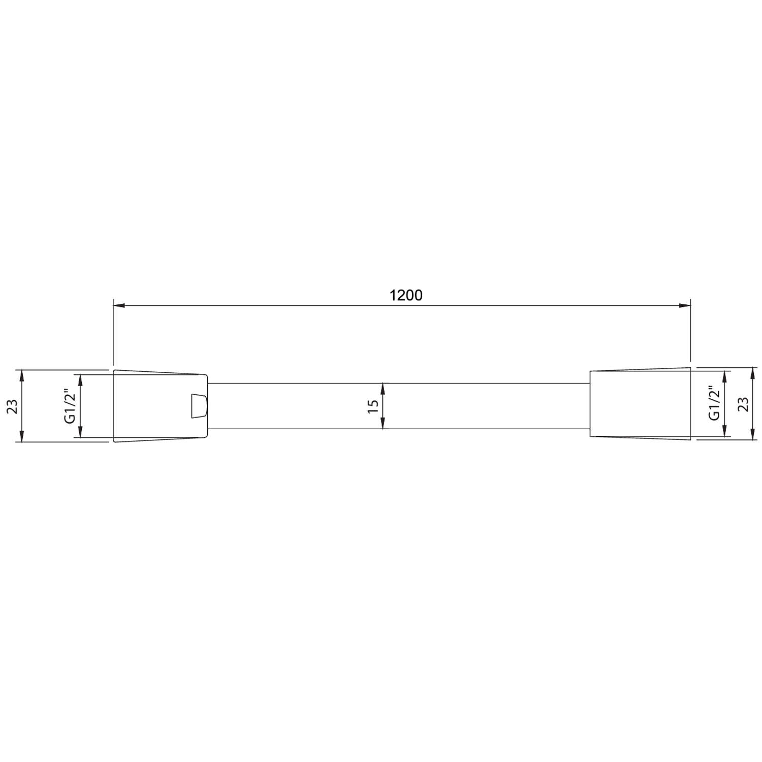 Villeroy & Boch Universal Smooth Shower Hose 1200mm 